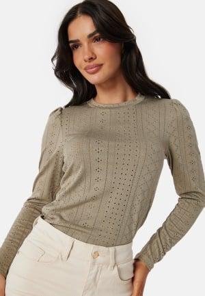 VERO MODA Vmbilli LS top XS Beige Langærmede t-shirts Dam