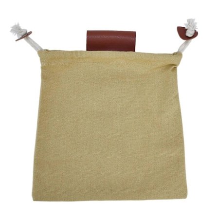 Sankepose PU Læder Canvas Frugtplukningspose Opbevaringstaske Talje Hængende Værktøjstaske til Udendørs Camping Khaki