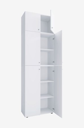 VCM - Vcm Kontorskab Lona Xxl hængslede døre - med tilbehør - Hvid - Skabe - Fra Homeroom