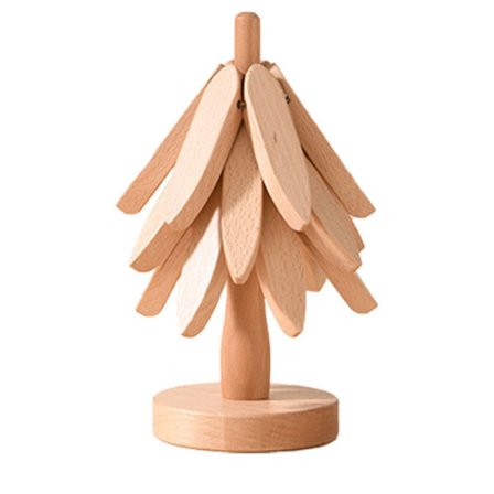 Massivt Underlägg i Trä för Varma Rätter Valnöt Julgran Bord Värmebeständig Matta