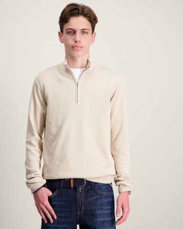 RYVLS Brandon Knit Half Zip Beige Pullover Jungen - Kids Brand Store