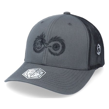 Critiql Hit - Šedá trucker Kšiltovka - Infinity Dragon Dice Charcoal Grey/Black Trucker @ Hatstore