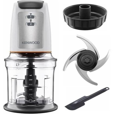 Mini-hakkemester - KENWOOD - CHP61.100WH - 500 W - 0,8 L - 4 knive i rustfrit stål - Hvid
