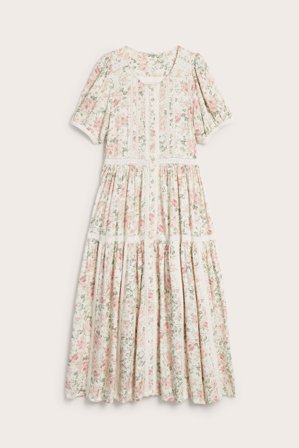 Newbie | Sukienka w kwiaty Newbie Woman Offwhite XS | Offwhite