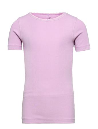 Nkfkab Ss Slim Top T-shirt Lyserød Name It