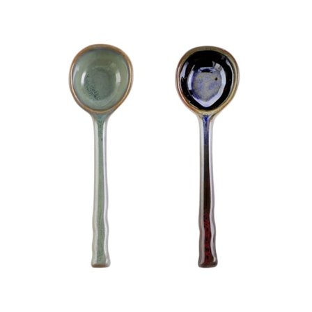 Japanilainen iso lusikka, käsintehty pitkävartinen aasialainen lusikka