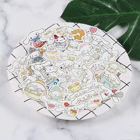 40 st Söta Kawaii Cinnamoroll Sanrio Klistermärken Paket| Anime Vinyl PVC Vattentäta Klistermärken för Laptop Skateboard Anteckningsbok Vattenflaskor 