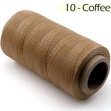 1,2 mm 300D Voksbehandlet Tråd Polyester Twine Cord Makramé Flettet Armbånd Fremstilling Perletråd Trim Snor Til Diy Smykker Halskæde 10 Coffee