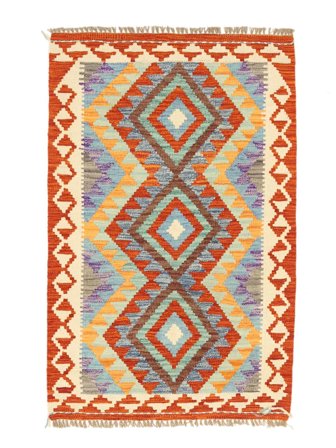 79X122 Alfombra Kilim Afghan Old Style Oriental Rojo Oscuro/Naranja (Lana, Afganistán) Carpetvista