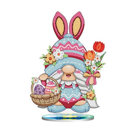 Diamantmålning prydnader, bordsdekorationer PVC Yak stående skylt,