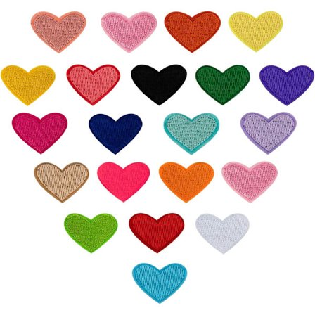20 stk strykejern-på lapp mini strykejern-på merke mini fargerikt hjerte P