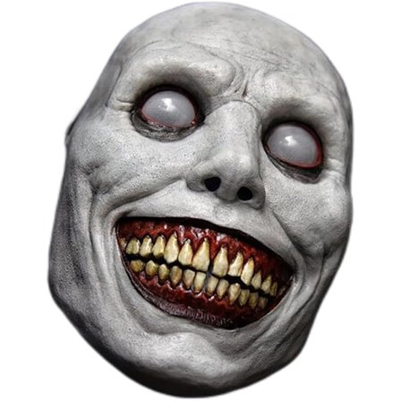 Horror Halloween maske smilende demon horror horror hvit maske med øyne rollespill, hvit
