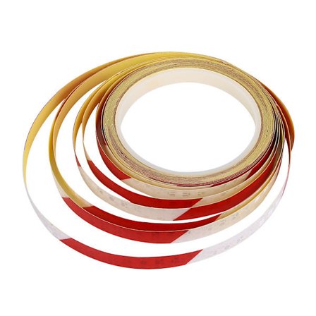 2 Rullaa Polkupyörän Heijastavat Vannetarrat, Turvatarranauha, Punainen & Valkoinen