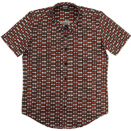 AC/DC Unisex Vuxen Logo All-Over Print Skjorta L Svart