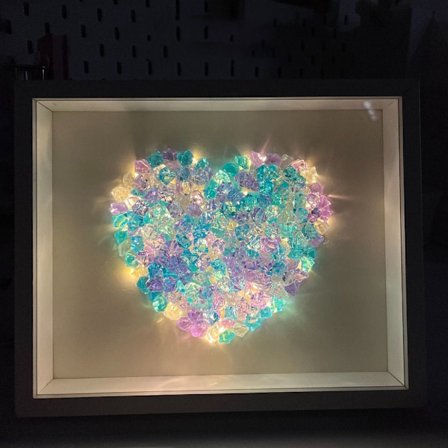 Handgjorda Kristall Foto Ram Set DIY Crystal Ram Kits BLÅ