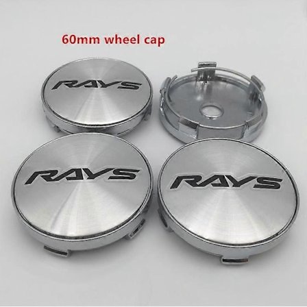4 stk. Kompatibel med RAYS logo 56mm 60mm bil Hjul Center Cover Navkapsel Resin Badge Emblem mærkat Styling tilbehør|Bil Klistermærker|-Perfekt