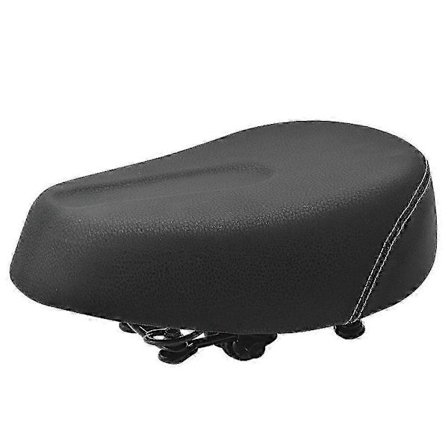 E-Pyörän Satula Leveä Neljän Jousen Pyörän Satulat Pehmeä Pehmuste Sähköpyörät Kolmipyörä Skootterin Istuin Pyöräilyosat, Musta