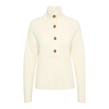 InWear Polonaiw Collar Pullover Strik Hvid, Dame