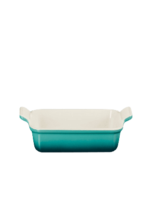 Le Creuset Signature stengods Heritage rektangulärt fat 19cm Bleu Riviera Serveringstillbehör Blå ONESIZE