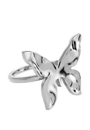 Edblad Butterfly Ring S Steel Smycken & klockor Dam Grå 16,8 mm
