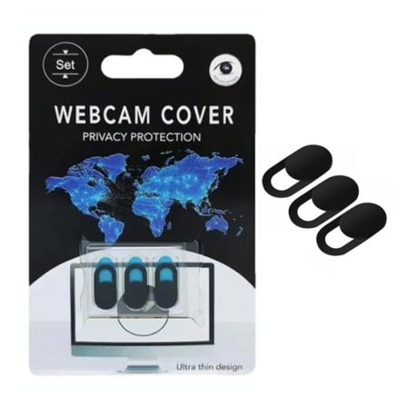 3-pack webbkamera skydd - Webbkamera skydd - Spionskydd Svart one size