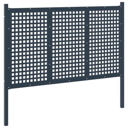 Vidaxl Trädgårdsstaket Stål 177x125 Cm Antracit Antracit