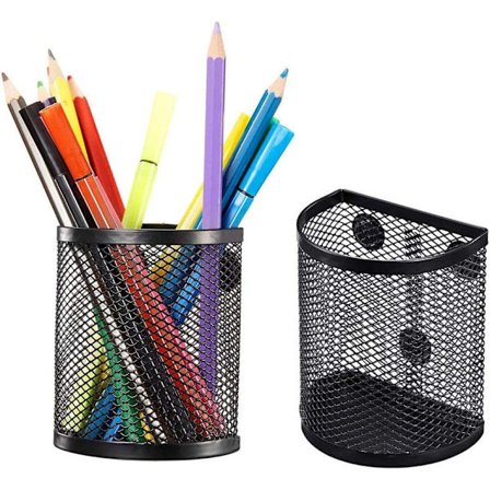 2 kpl Magneettiset Säilytyskorit, Musta Puoliympyrä Metalliset Säilytystelineet Jääkaapille, Lokeroiden Tarvikkeille, Toimistotarvikkeiden Järjestäjät