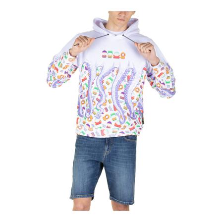 Octopus, Hoodies Wit, Heren, Maat:M