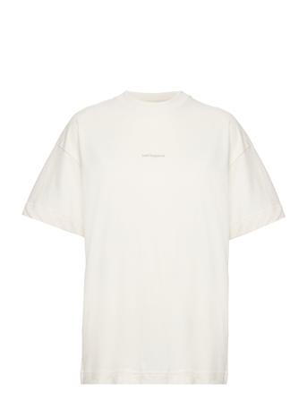 Athletics Linear T-Shirt T-shirts & Tops Short-sleeved Creme New Balance*Betinget Tilbud