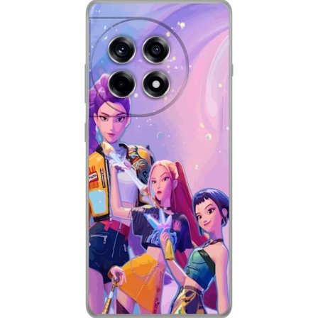 Kompatibelt Mobildeksel til OnePlus 12R Futuristiske popdamer i neonfarger med magiske detaljer mot en drømmeaktig galaksebakgrunn