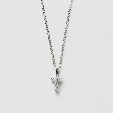 T Sparkle Letter Necklace