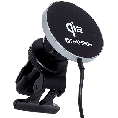 Champion Nordic Mobilhållare Bil Qi2 15w Skal & skärmskydd Svart