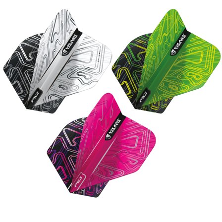 Red Dragon Darts Flights Yin Yang 100 Micron Multi-Pack 3 Sets (9 Flights) Professional Hardcore Steel Tip