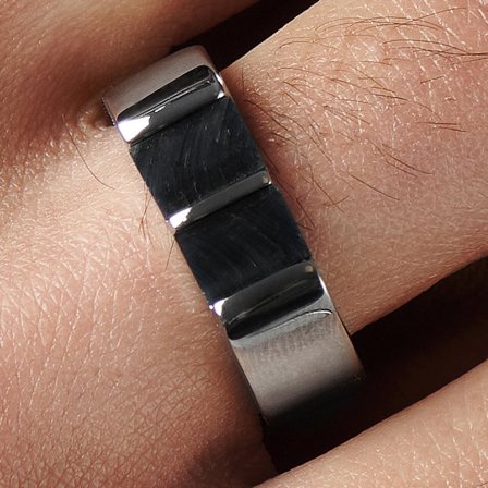 Bague avec oeil de tigre bleu Sal Nord pour hommes - Chevalières - pour Hommes - Sidegren