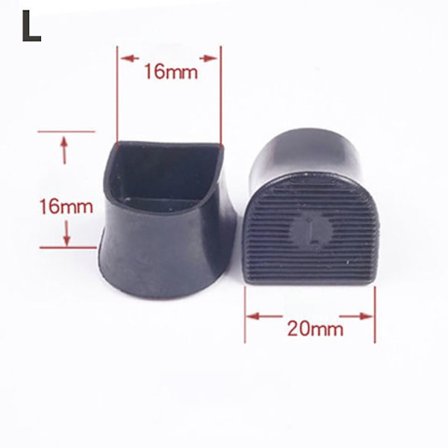 10 par højhælede beskyttere Hælstoppere SORT L