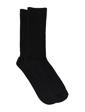 mp Denmark Fine Wool Rib Socks - Black - 40/42