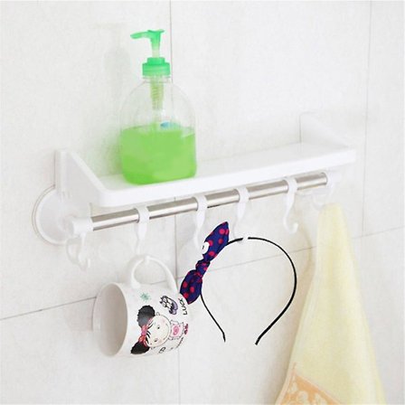 Høj kvalitet stærk sugekop enkeltpol badeværelseshåndklædeholder