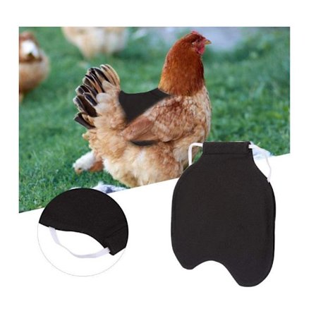 4 Kylling Sal Rygg And Vest Beskyttelse Kylling Vinger Jakker Kylling Forklær Fjørfeaccessories - Svart Stor 22 24 cm