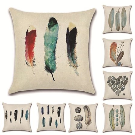 Set med 8 kuddfodral 45 x 45 cm Enkla söta dekorativa kuddfodral