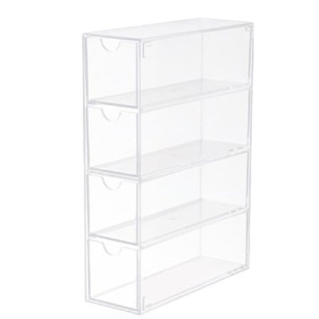 4 Skuffer Brille Opbevaringsboks Klar Akryl Stable Solbriller Display Holder Organizer til Makeup Kontorartikler