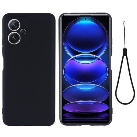 Matt Xiaomi Redmi Note 12 skal av flytande silikon - Svart