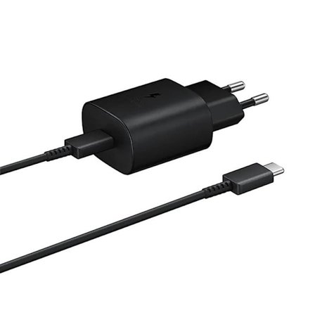 Samsung Snabbladdare USB-C 25W Kabel USB-C/USB-C - Svart