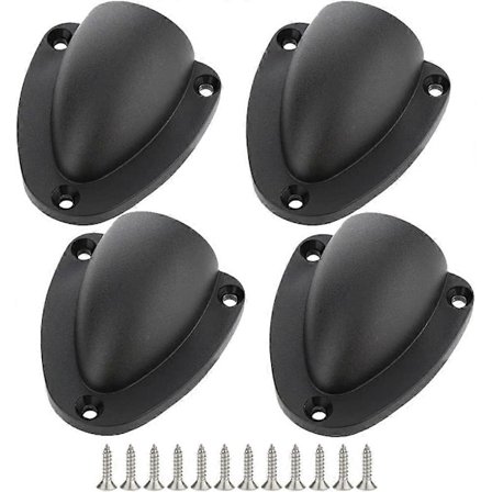 4 st Nylon 2,5 tum Marin Tråd Kabel Ventilationslock, Musselskal Ventil för Båt, Slät Kant Tjocklek 1/8 tum, Tråd Ventilationslock, Musselskal Ventil,