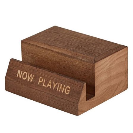 Træ Vinyl Pladeholder Display Stativ - Bordplade Nu Afspilning Album Cover Holder - Enkelt CD Stativ LP Display Hylde