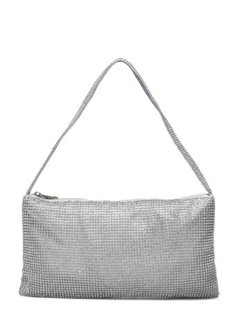 Rhinest Shoulder Bag Bags Hand Bags Sølv Gina Tricot*Betinget Tilbud