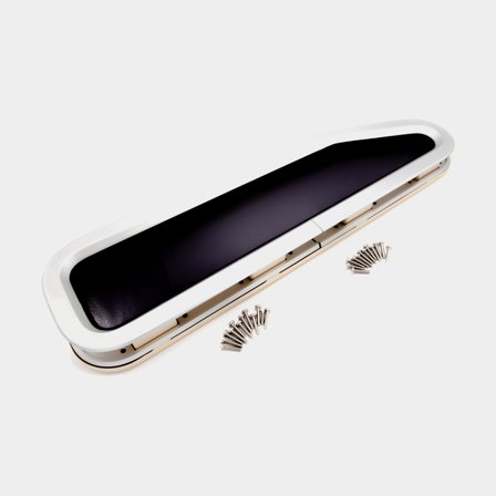 Portillo Lewmar Standard MK2 4R, con bisagras de fricción, 180°, 175 x 688 mm (medidas de corte), 195 x 708 mm (medidas exteriores), plata/gris, con 