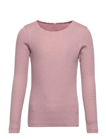 Nkfkab Ls Slim Top T-shirts Long-sleeved T-shirts Rosa Name It