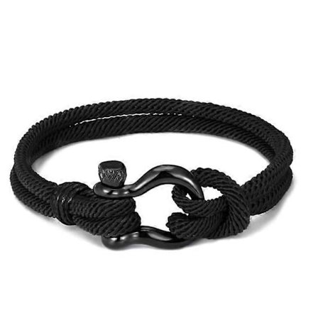 Hestesko Spænde Armbånd Vævet Armbånd Trendy Armbånd Sort Armbånd Smykker Armbånd Armbånd