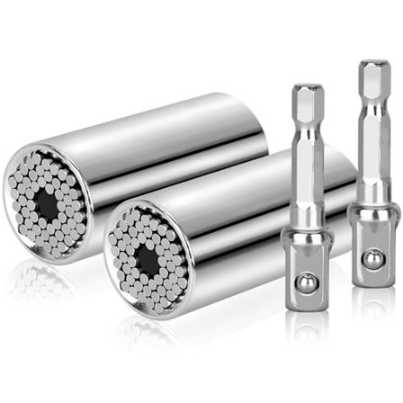 /#/2 stk Universal Socket Wrench Set 7-19mm Multi-funksjonell Reparasjon Soc/#/