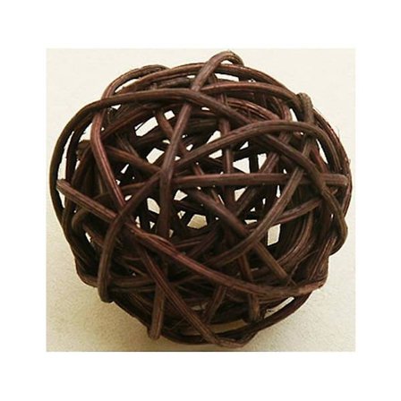 6 Bruna rottingbollar 3,5 cm